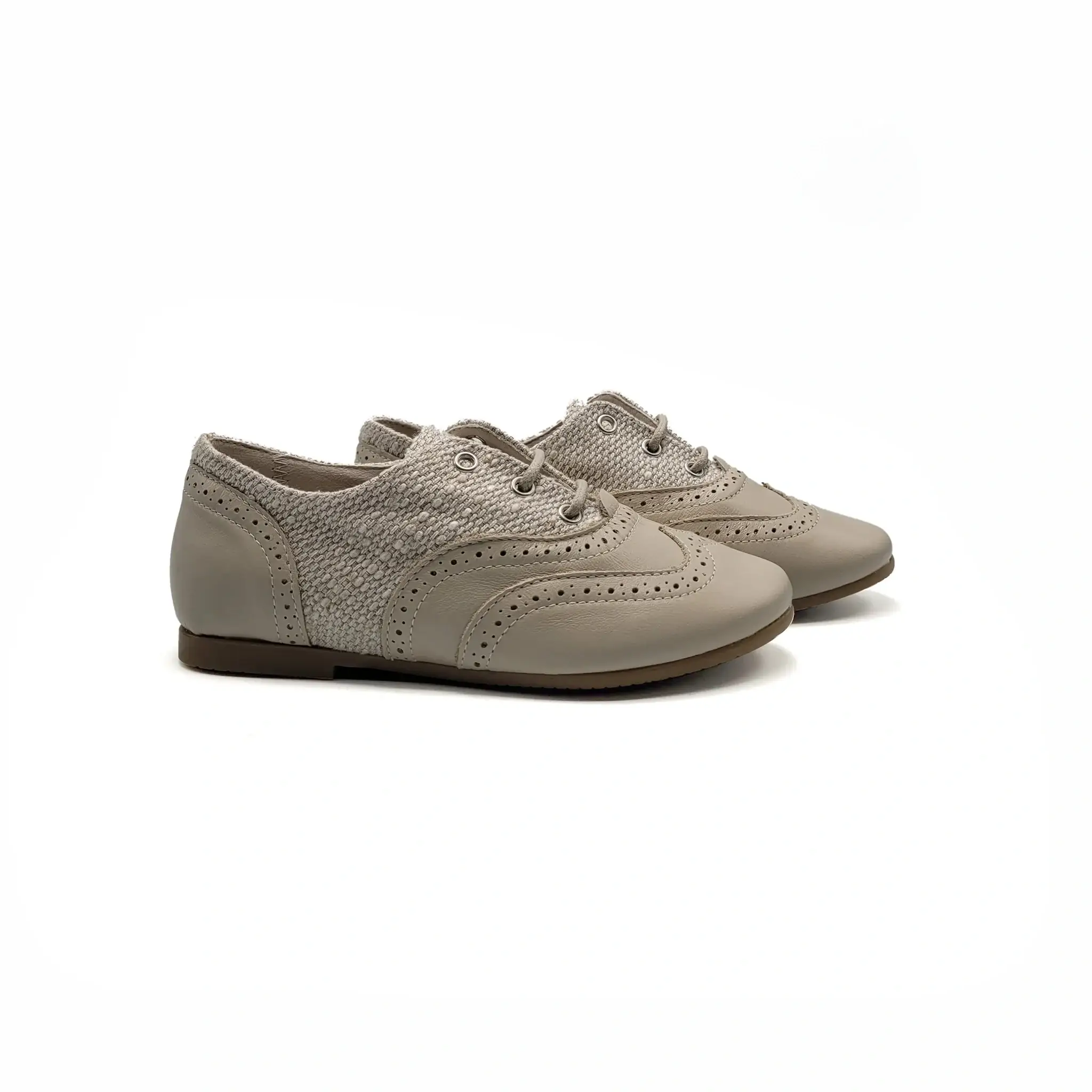 MANUELA DE JUAN Sand Odest Ivory Lace Wingtip Oxford