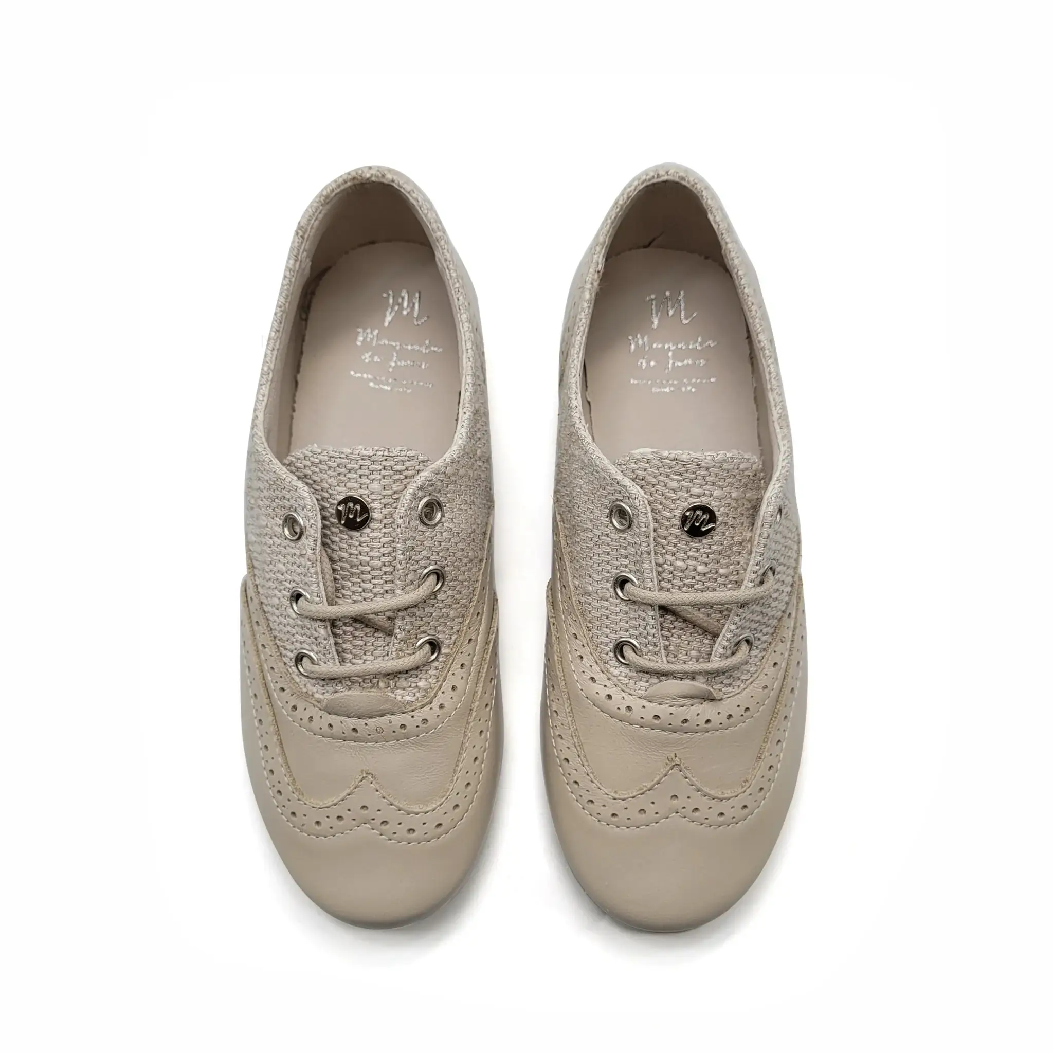 MANUELA DE JUAN Sand Odest Ivory Lace Wingtip Oxford - Image 2