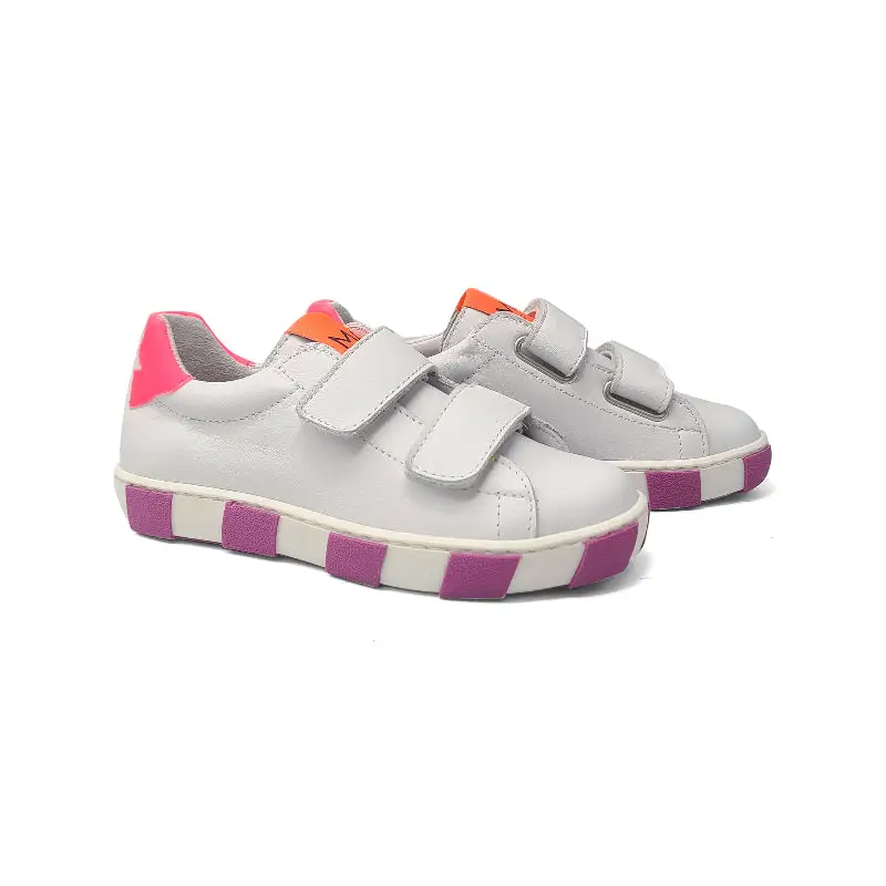 Manuela De Juan White Kiss Purple Sole Sneaker