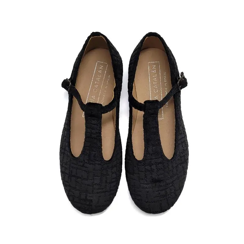 Maria Catalan Blackstone Velvet T-Strap Mary Jane - Image 2