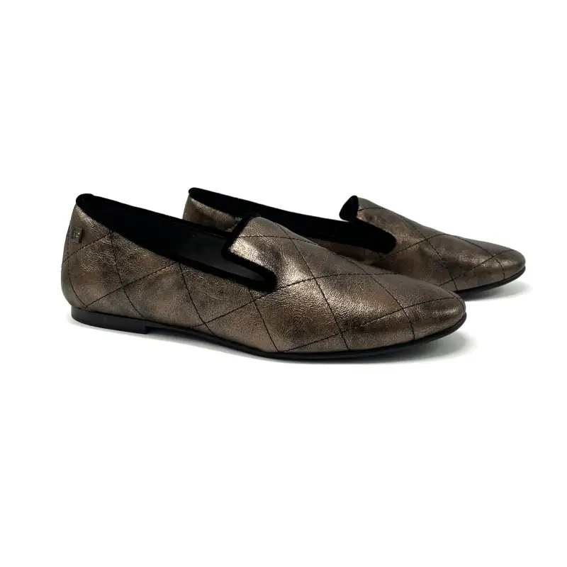 Maria Catalan Bronze Quilted Slip On