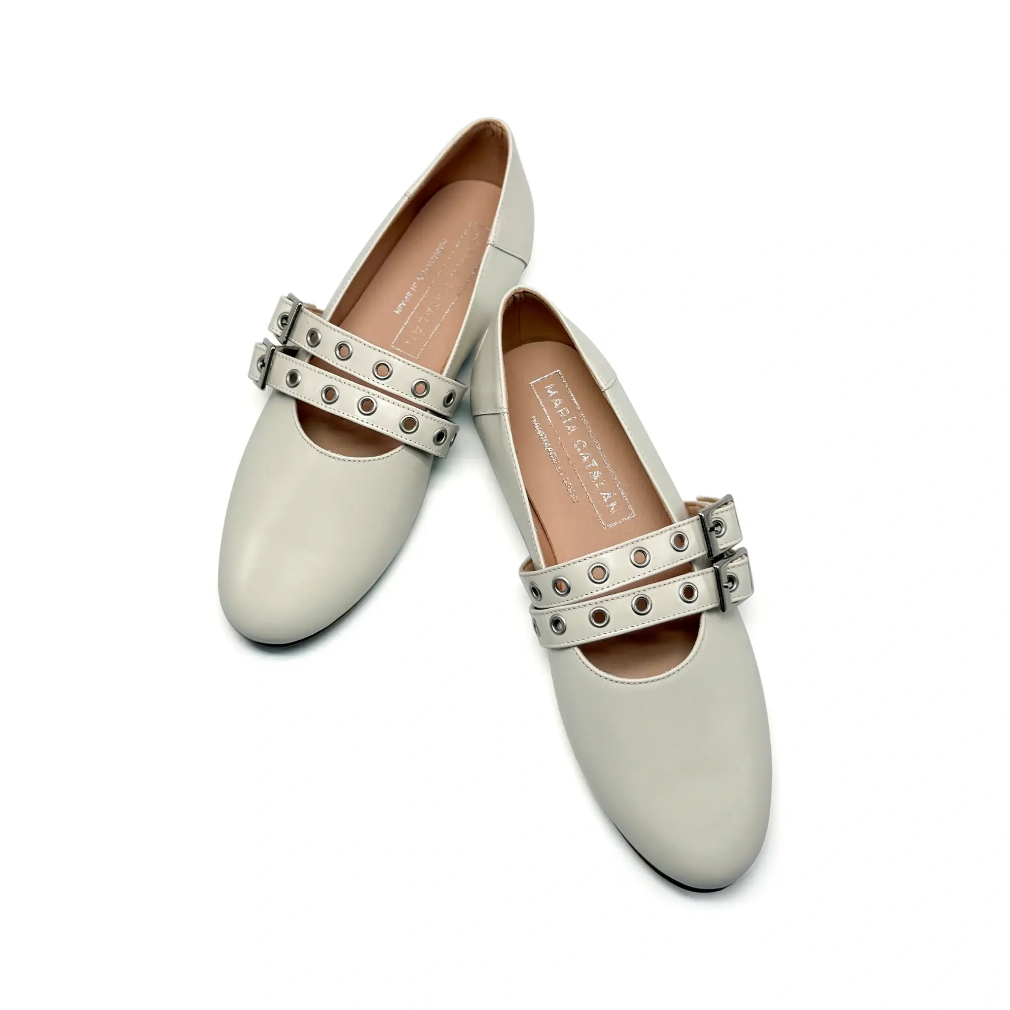 Maria Catalan Porcelain (Off White) Two Strap Mary Jane - Image 2