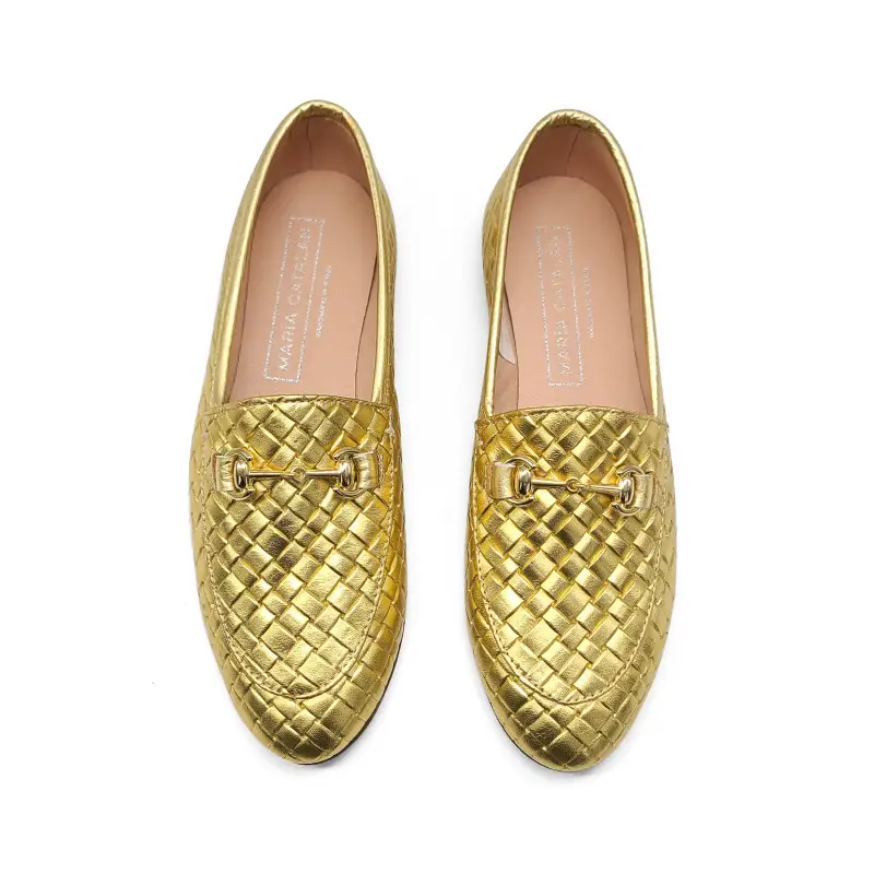 Maria Catalan Smokin Gold Basket Slip On - Image 2
