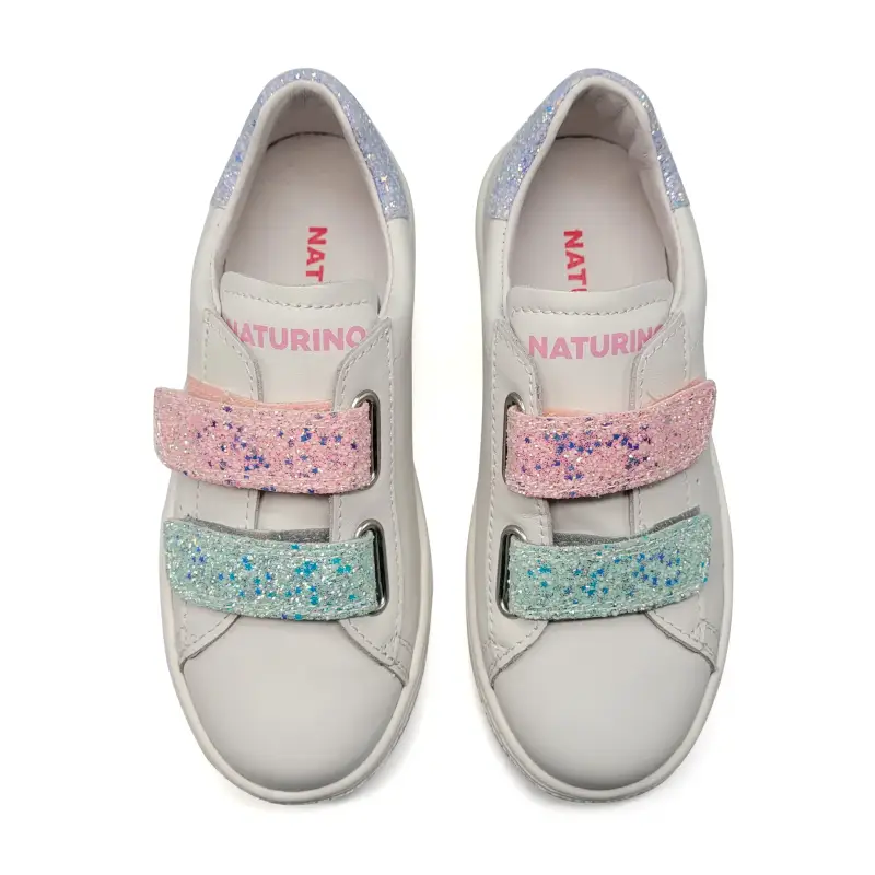 Naturino Hasselt Pastel Glitter Velcro Sneaker - Image 2