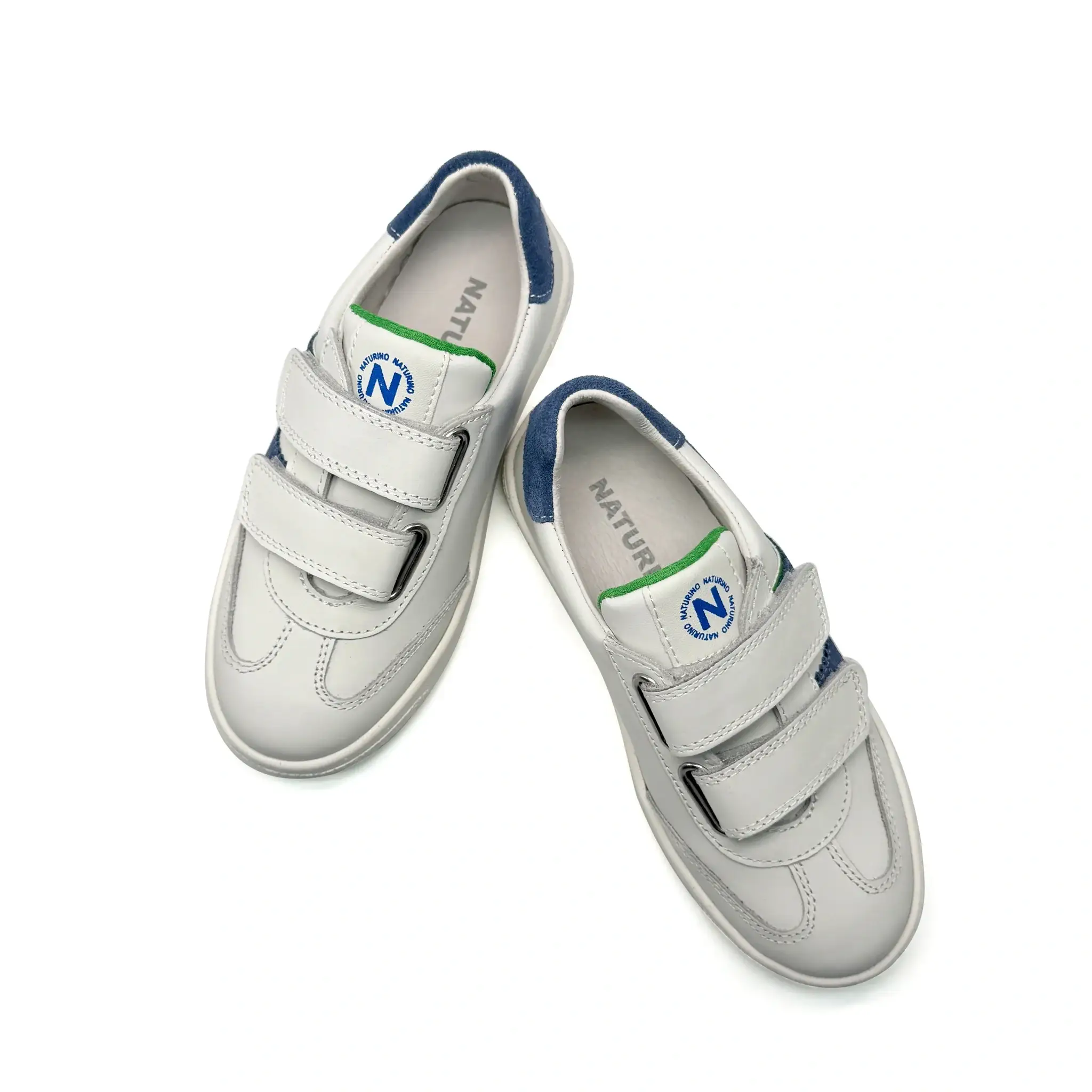 Naturino Marves White Navy Velcro Sneaker - Image 2