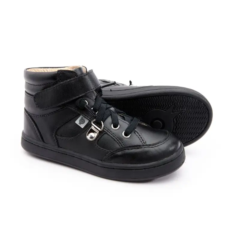 Oldsoles Black No Tie Hi Top - Image 3