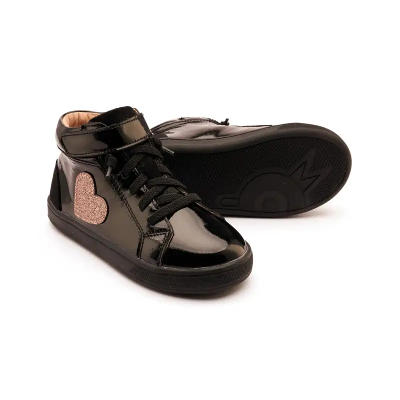 Oldsoles Black Patent No Tie High Top Sneaker - Image 4