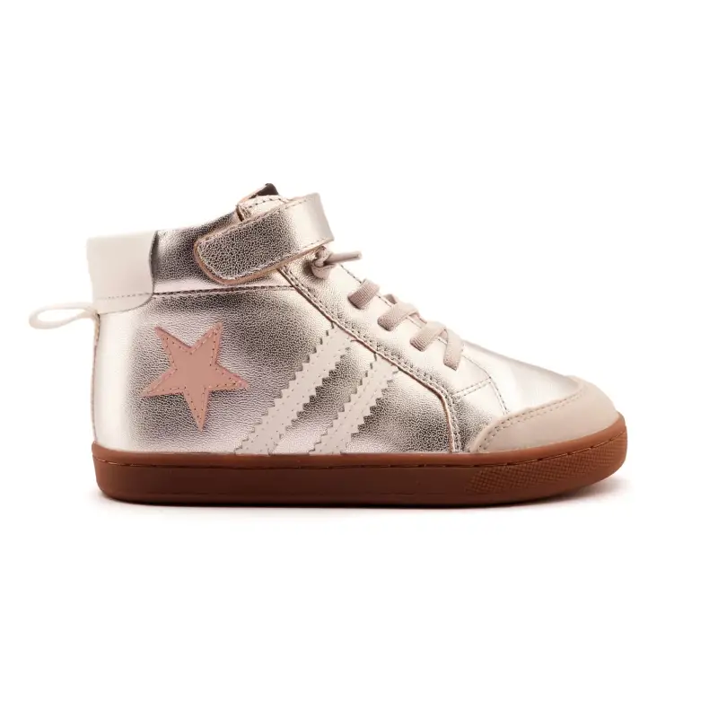 Oldsoles Snow White Champagne No tie High Top Sneaker - Image 2