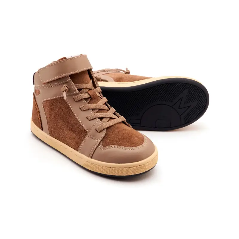 Oldsoles Taupe Suede No tie High Top Sneaker - Image 3
