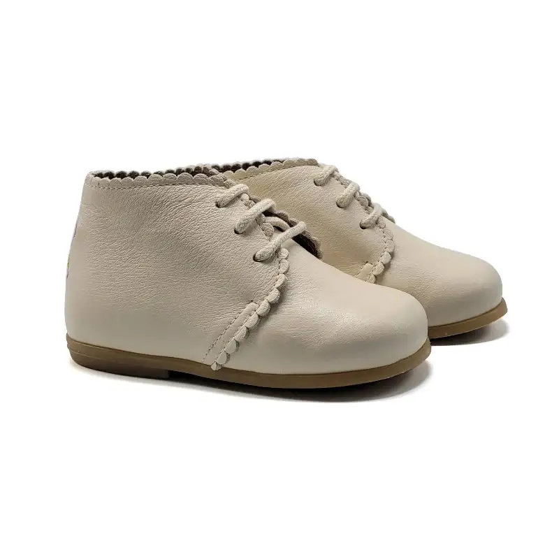 Pepe' Froth Milk Flower Lace Baby Bootie