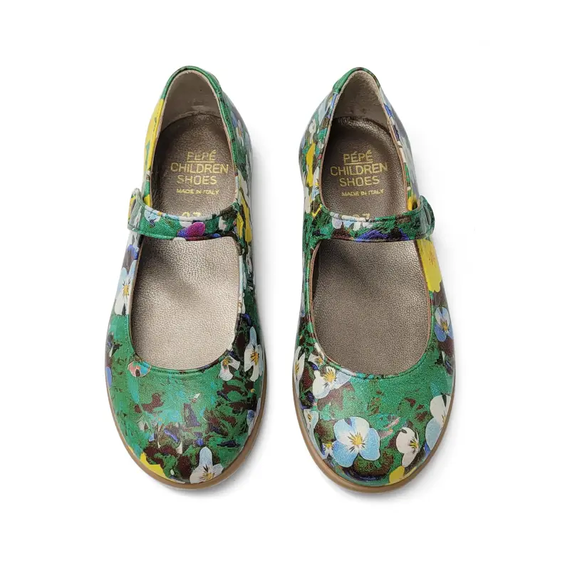 Pepe Green Yellow Floral Mary Jane - Image 2