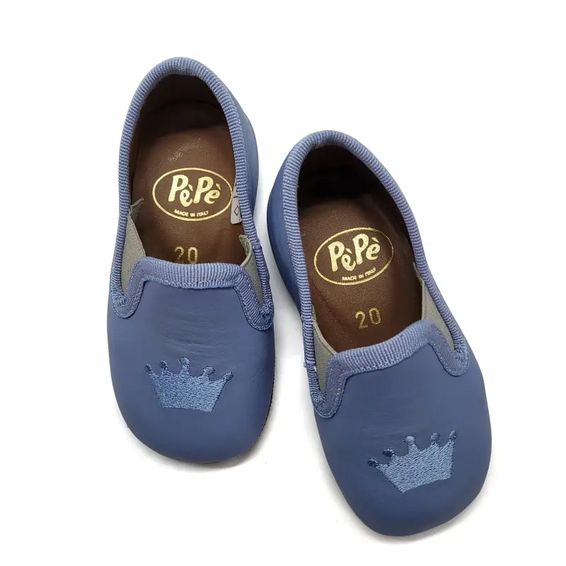 Pepe' Pigeon Blue Crown Embroidered Soft Smoking Slip on - Image 3