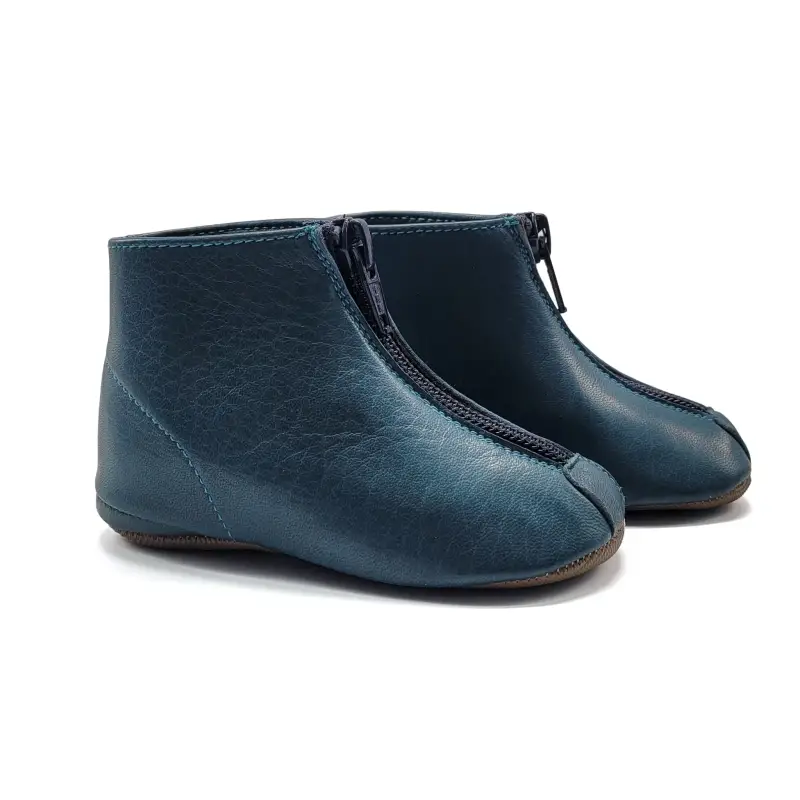 PEPE` Teal Front Zipper bootie