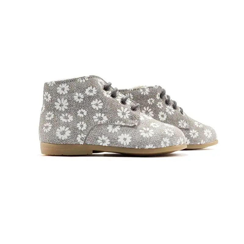 Pepe' Two Daisy Beige Lace Up Bootie - Image 2