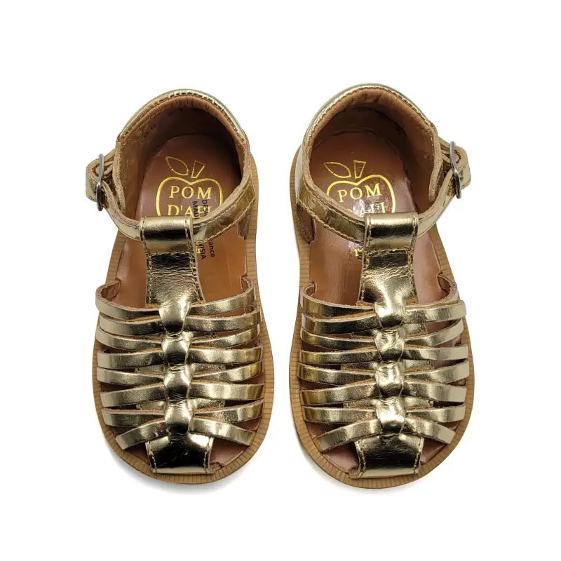 Pom D'Api Poppy Royal Gold Metal Sandal - Image 2
