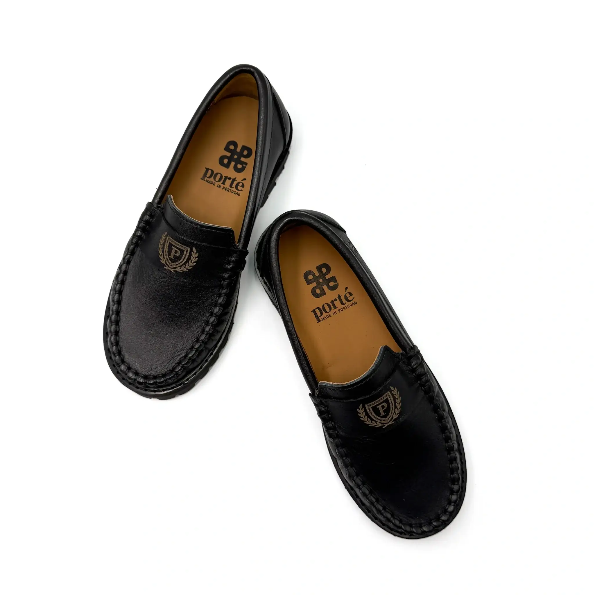 Porte Black Leather Chunky Loafer - Image 3