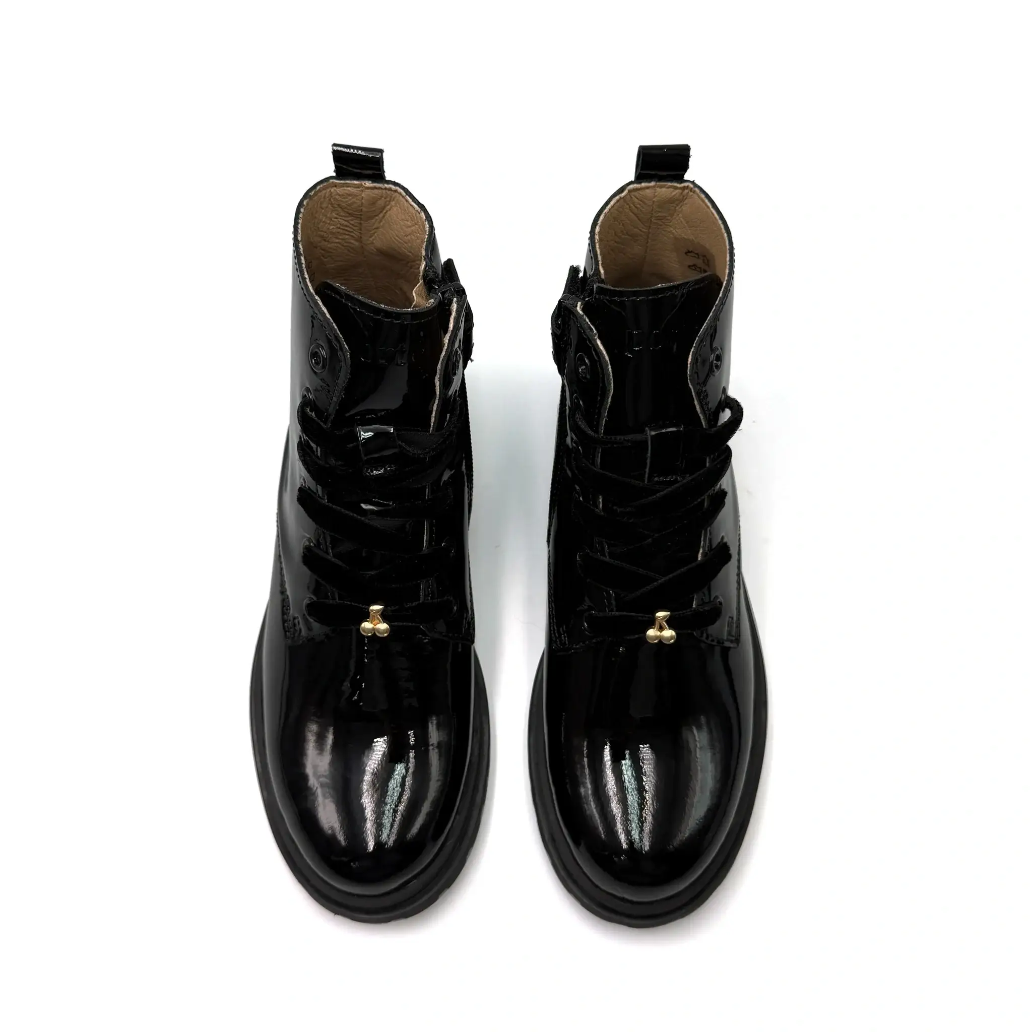 Porte Black Shiny Patent Cherry Bootie - Image 3