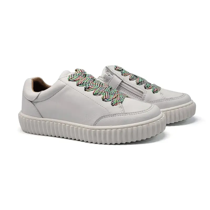Porte White Rainbow Lace Sneaker