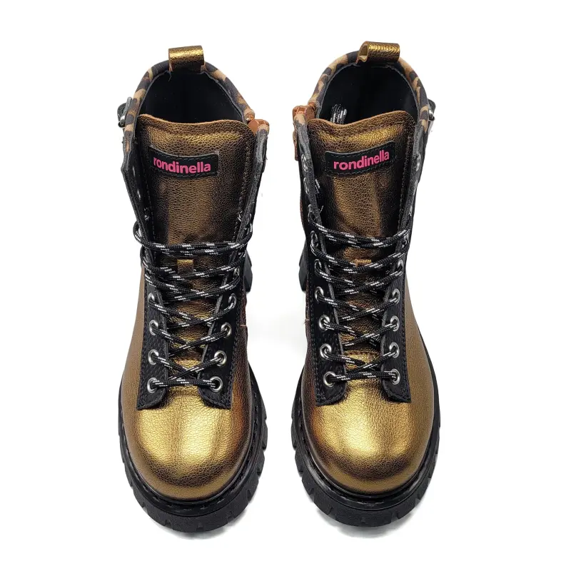 Rondinella Gold Crash Combat Bootie - Image 2