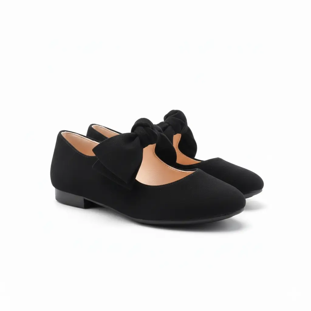 Ruth Secret Black Velvet Bow Ballet