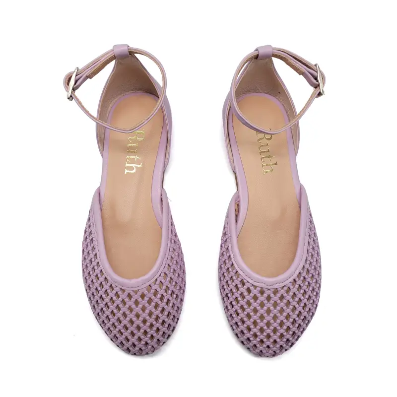 Ruth Secret Lilac Net Ankle Strap Dress Shoe 3729 - Image 2