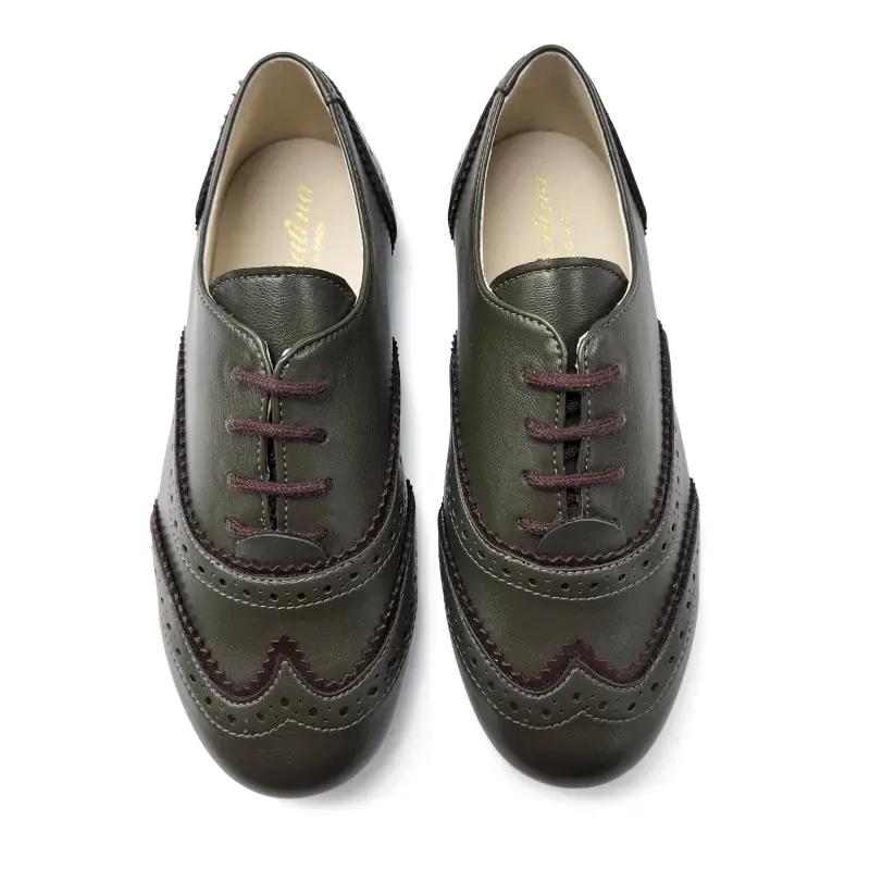 Sonatina Imperial Seaweed Green Wingtip Lace Oxford - Image 2