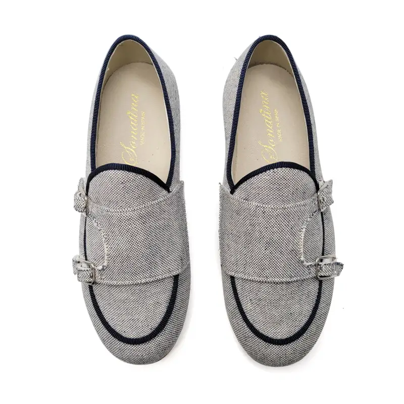 Sonatina Roy Up Navy White Linen Slip on - Image 2