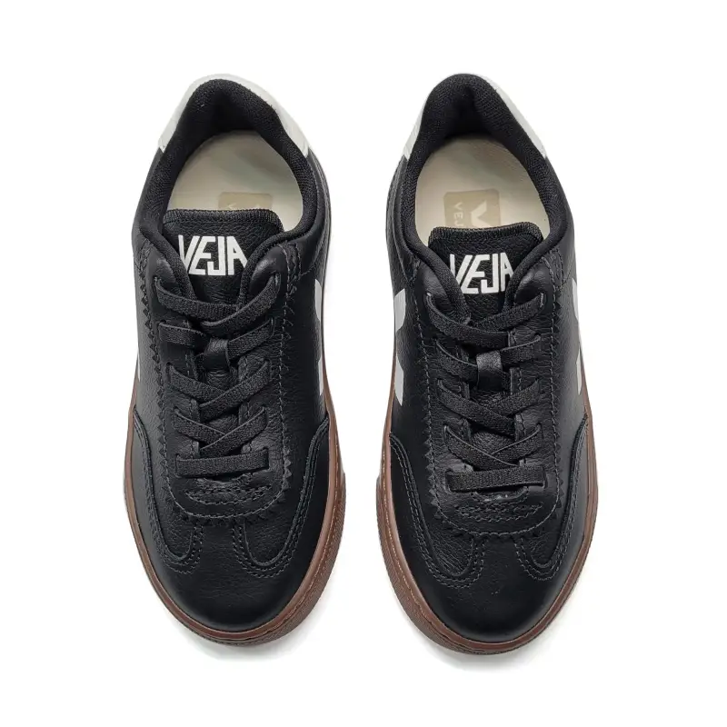 Veja Black Bark No Tie Lace Slip On Sneaker - Image 5