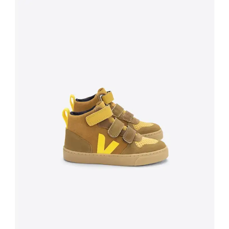 Veja Brown Yellow Suede High Top Velcro Sneaker - Image 5
