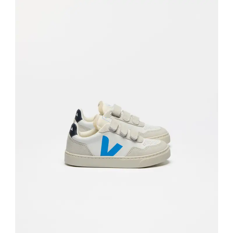Veja Royal Blue White Triple Velcro Sneaker - Image 2