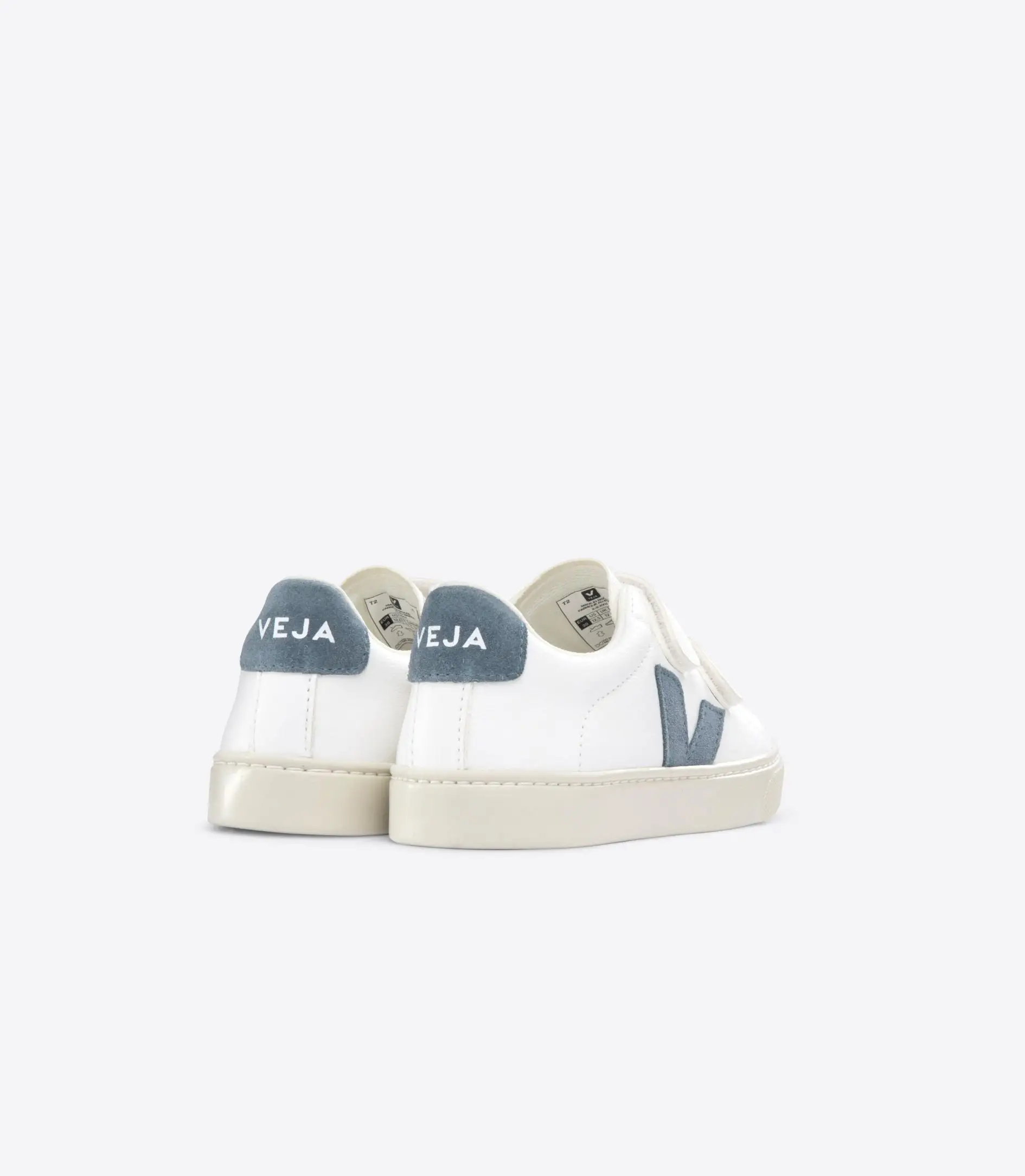 Veja White Blue Velcro Sneaker V102 - Image 3