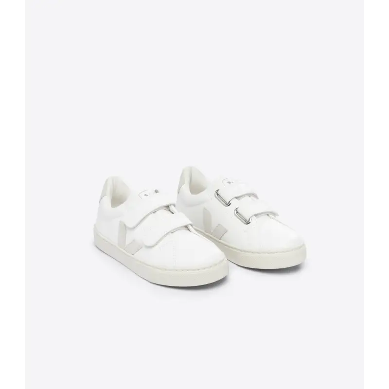 Veja White Grey Velcro Sneaker 3223 - Image 3