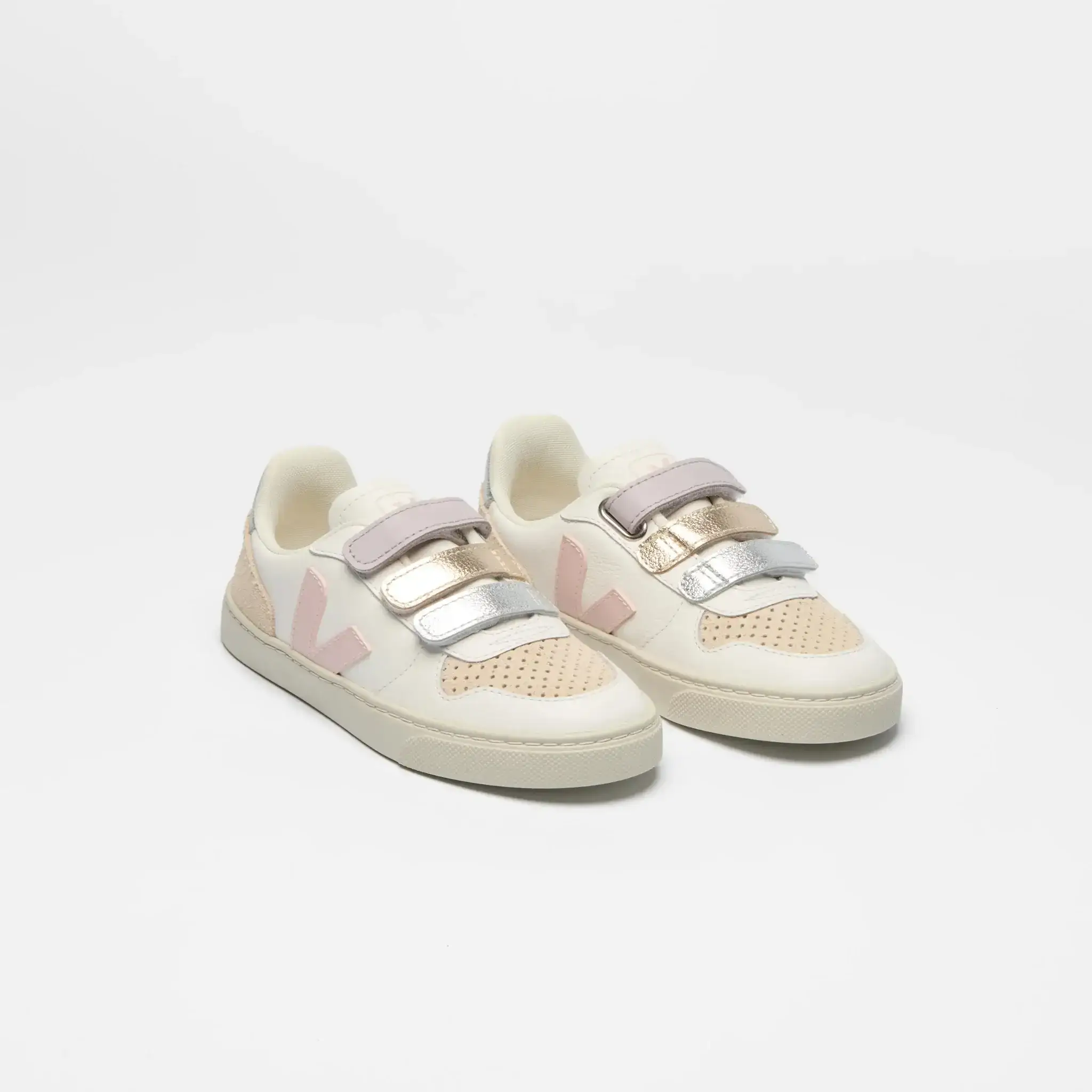 Veja White Petale Triple Velcro Sneaker - Image 2