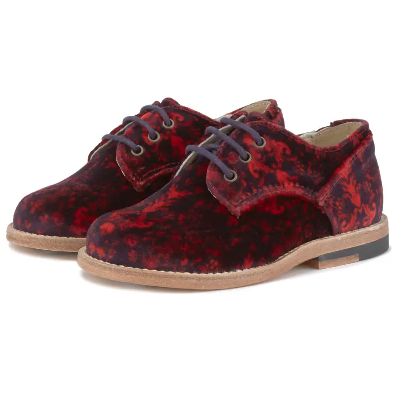 Young Soles Bobby Brogue Red Velvet