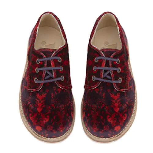 Young Soles Bobby Brogue Red Velvet - Image 2